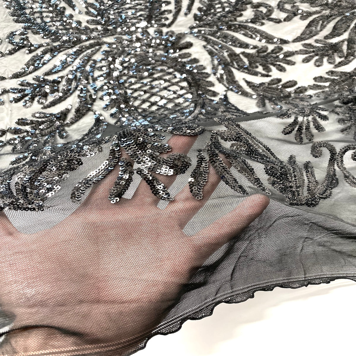Stretch Sequins Lace Fabric