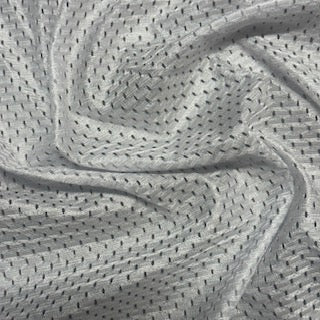 Polyester Football Mesh Fabric White 60"