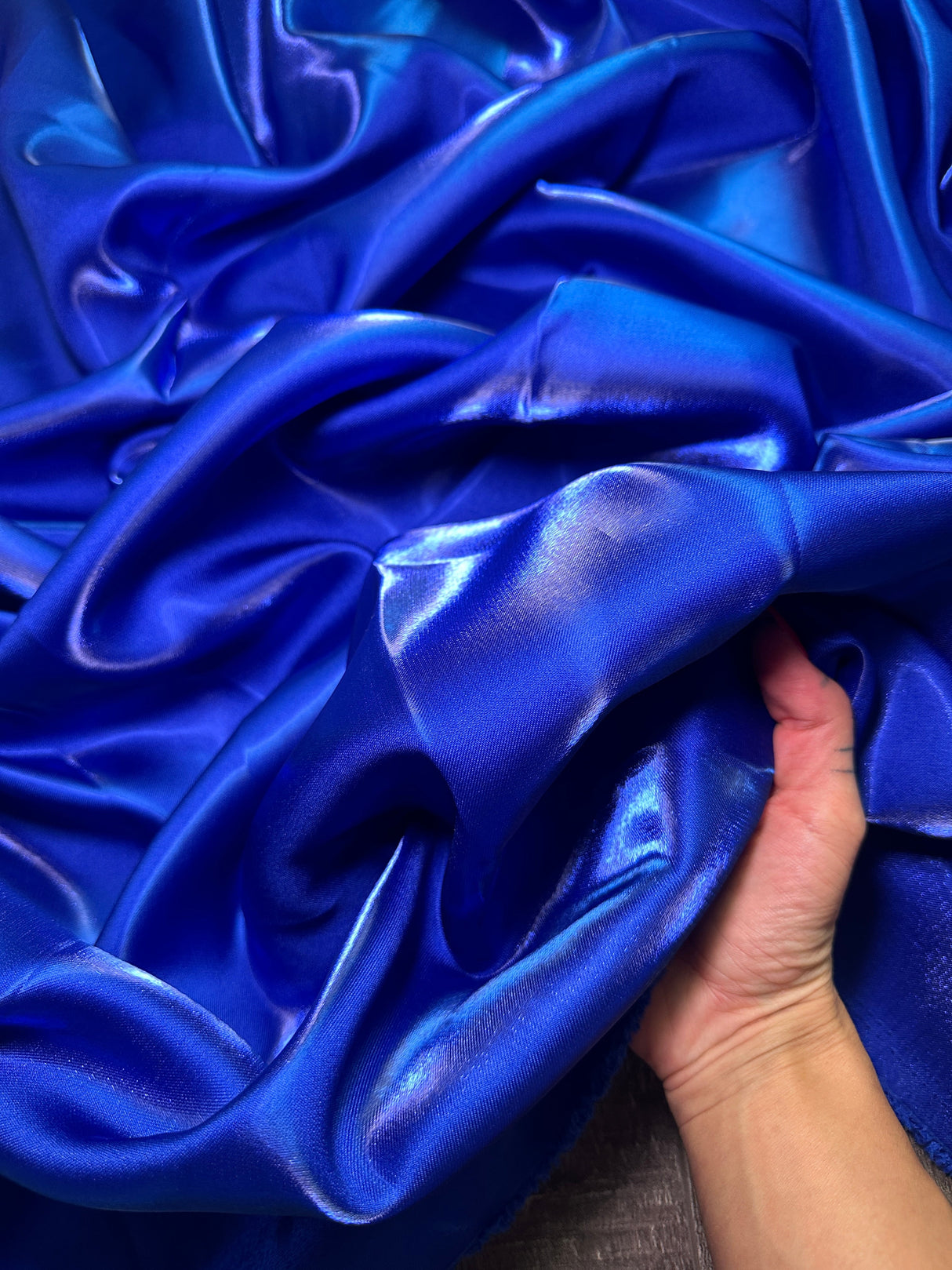 Royal Blue Liquid Bridal Satin