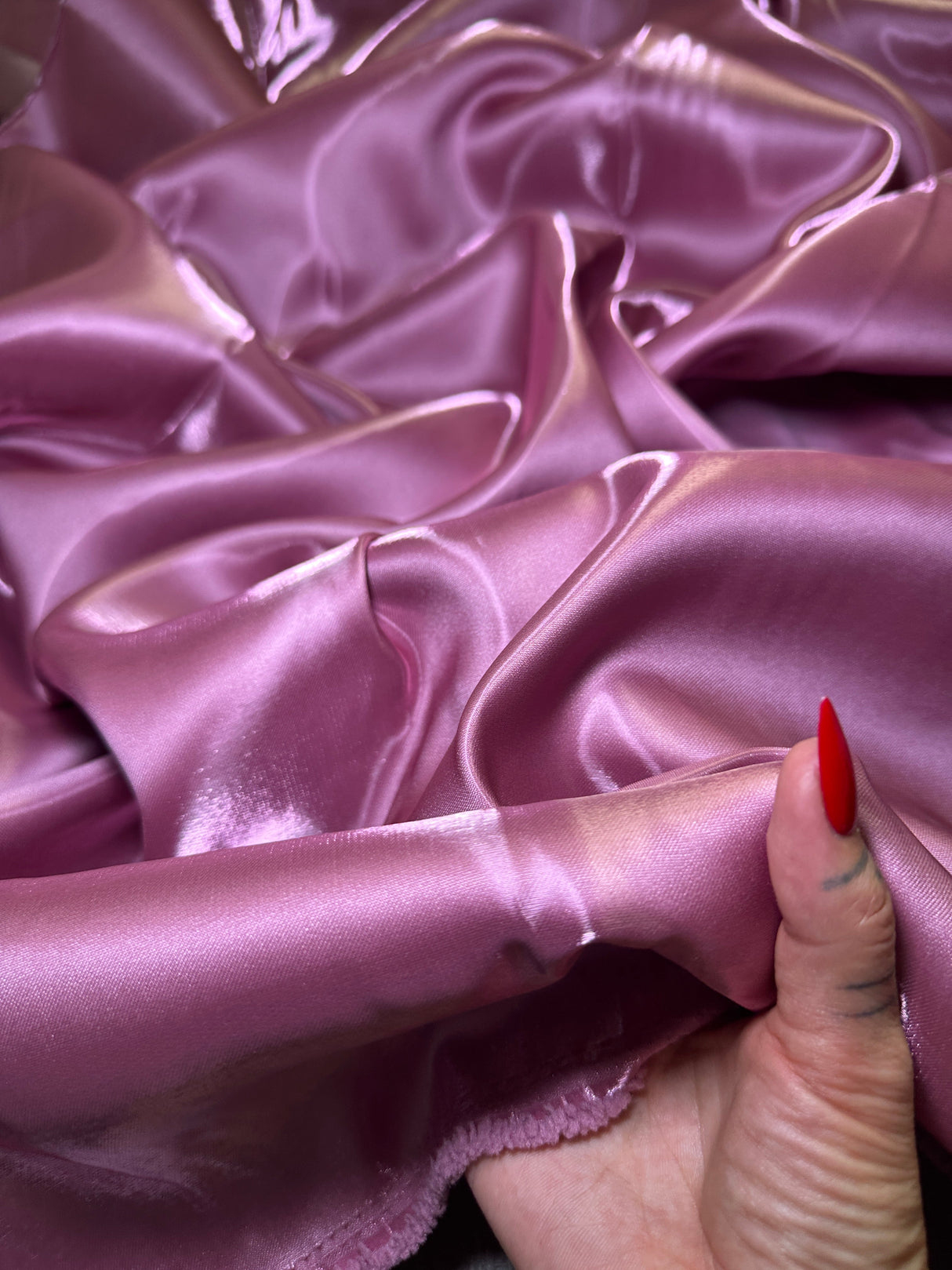 Liquid Bridal Satin Mauve Pink