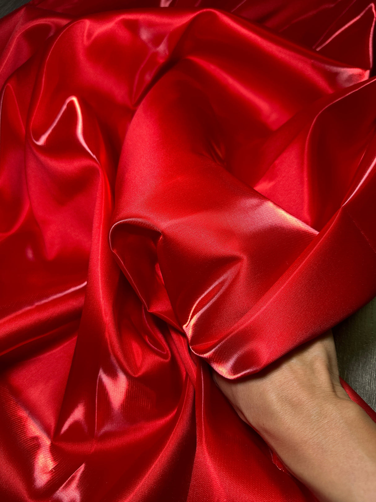 Red Liquid Bridal Satin