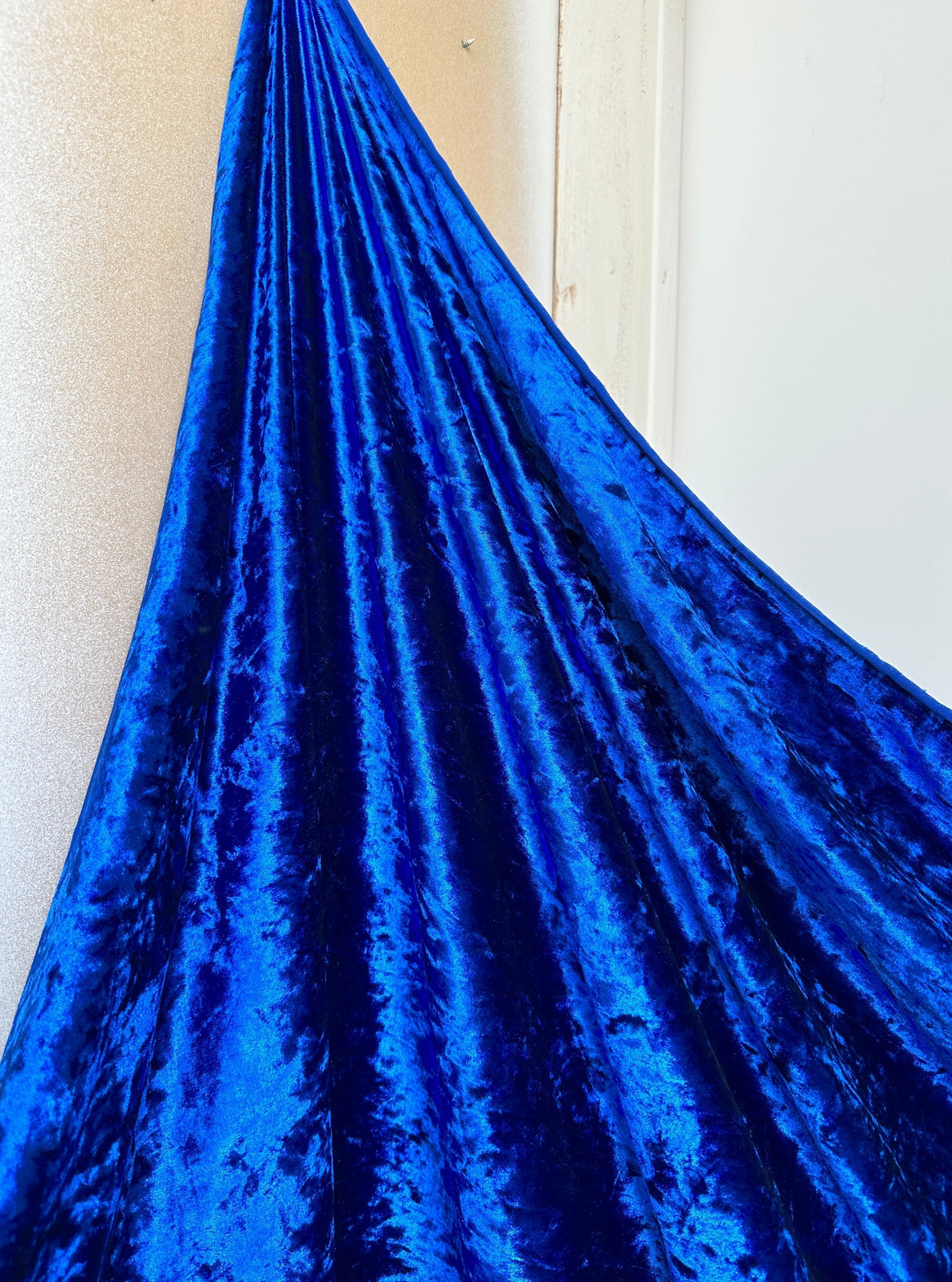 Stretch Crushed Velvet Royal Blue
