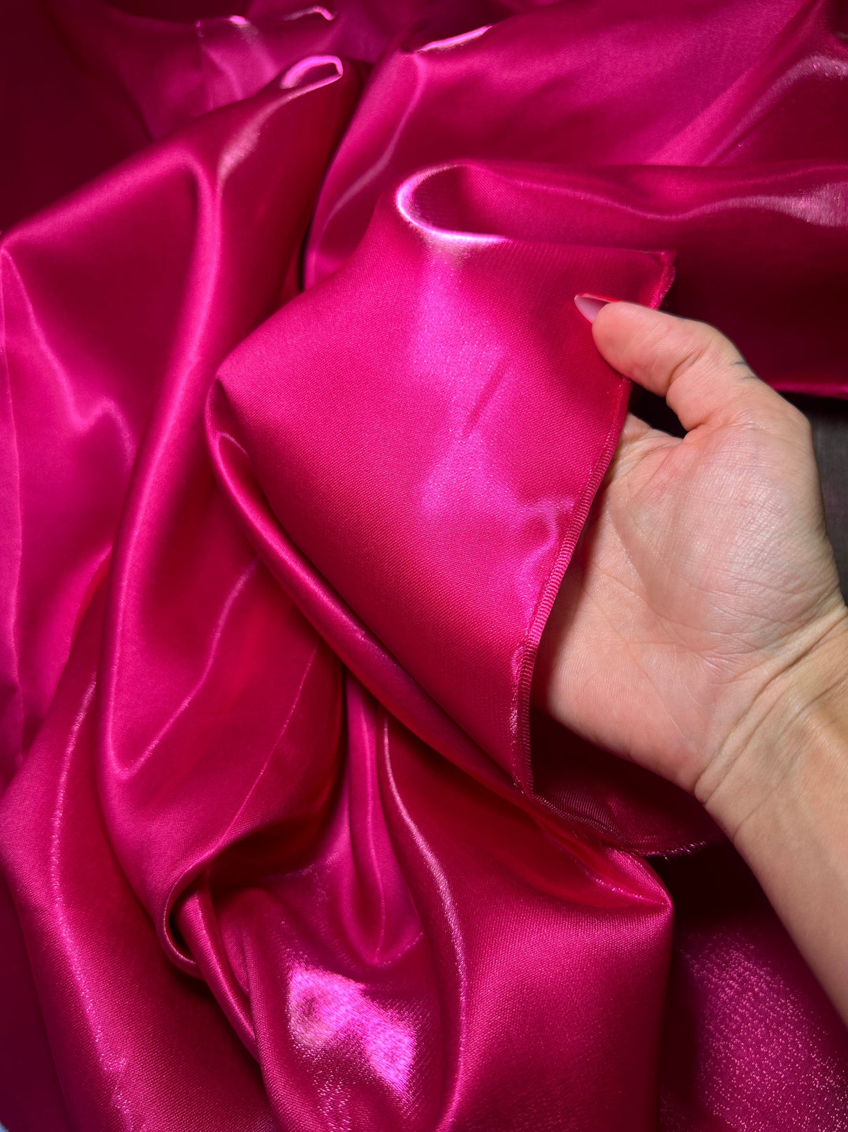 Liquid Bridal Satin Fuchsia