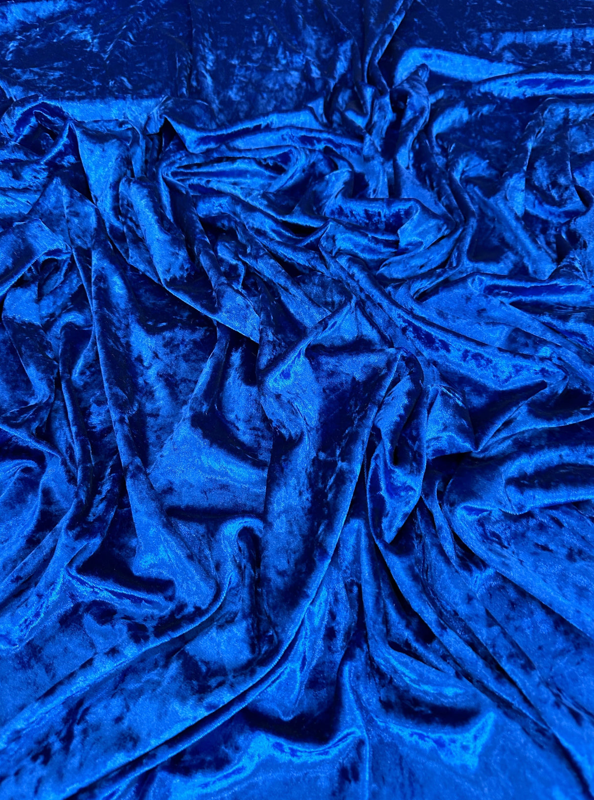 Stretch Crushed Velvet Royal Blue
