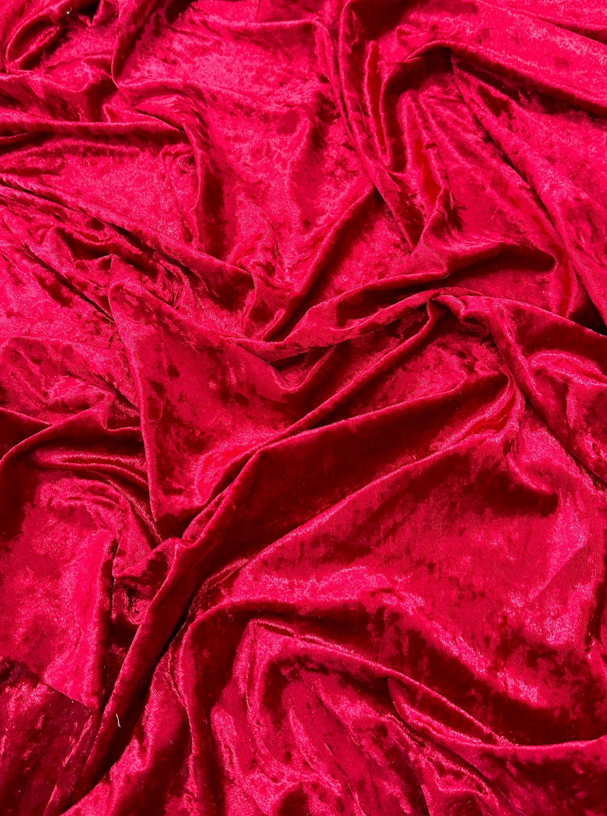 Stretch Crushed Velvet Red