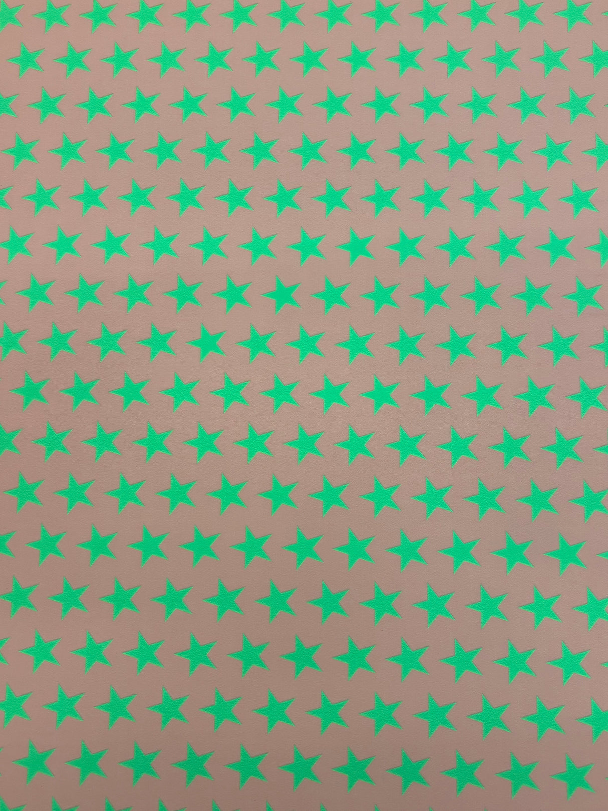 Star Print Spandex Fabric - Blue With Pink Stars, 58"/60" Width (1 Yard)