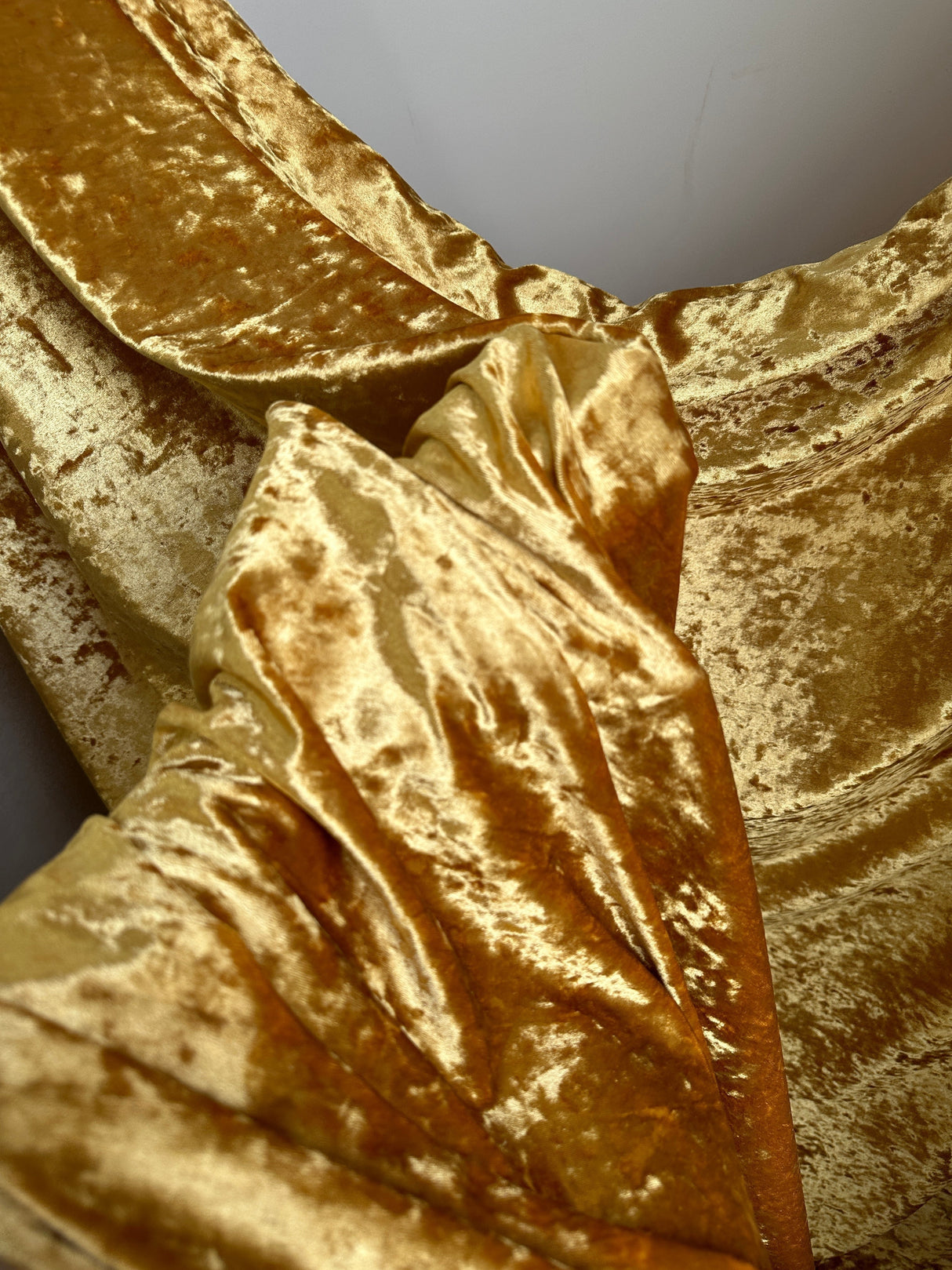 Stretch Crushed Velvet Gold