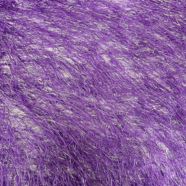 Metallic Faux Fur Tinsel Ostrich Feather Polyester Fabric - Metallic Faux Ostrich Feather, 54" Width (1 Yard)