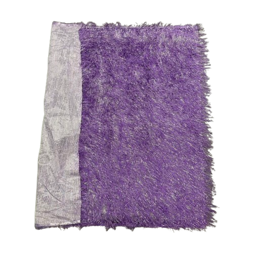 Metallic Faux Fur Tinsel Ostrich Feather Polyester Fabric - Metallic Faux Ostrich Feather, 54" Width (1 Yard)