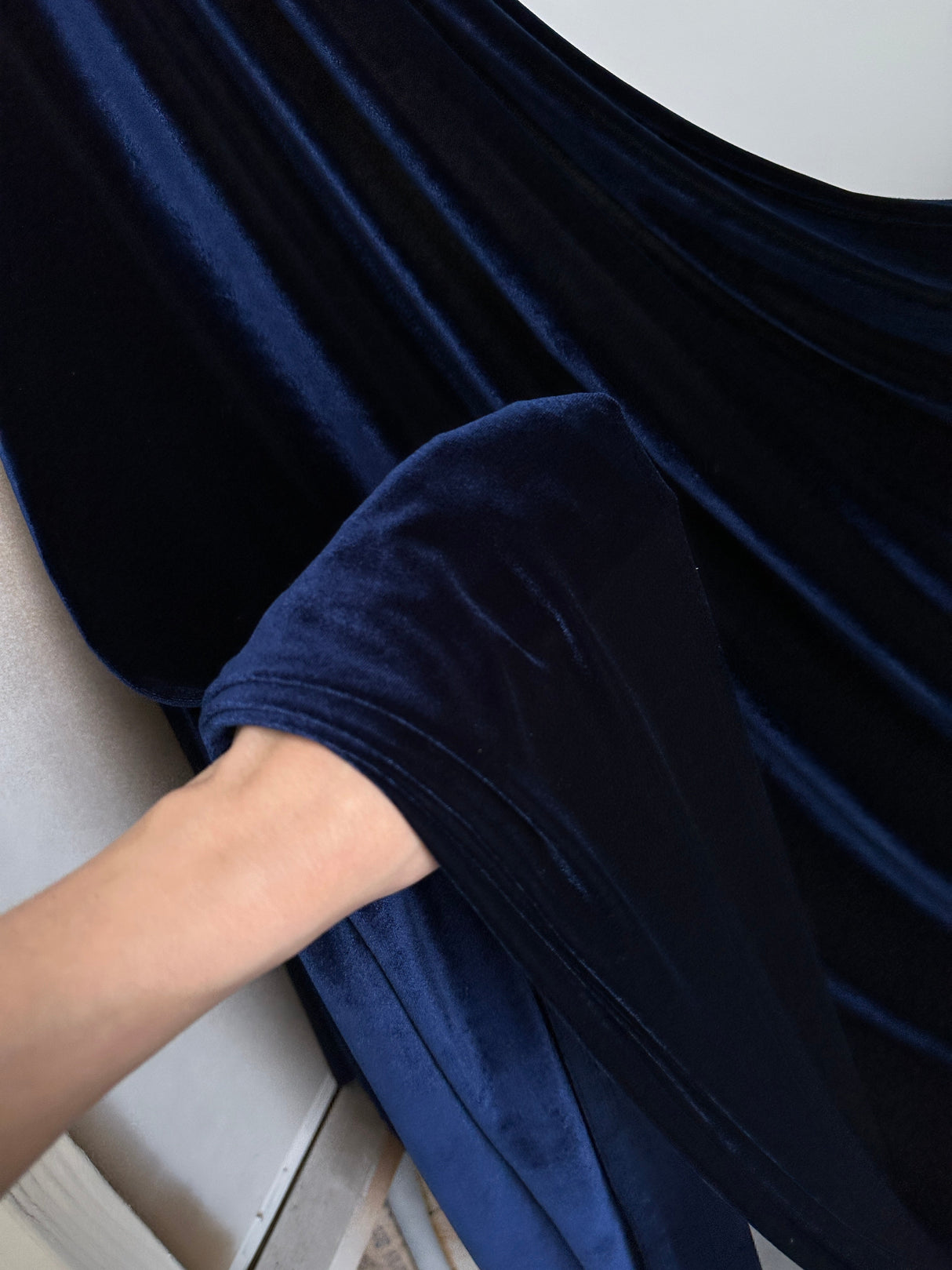 Stretch Velvet Navy