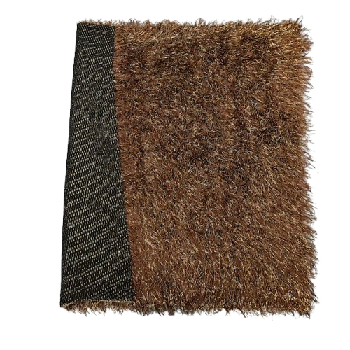 Metallic Faux Fur Tinsel Ostrich Feather Polyester Fabric - Metallic Faux Ostrich Feather, 54" Width (1 Yard)