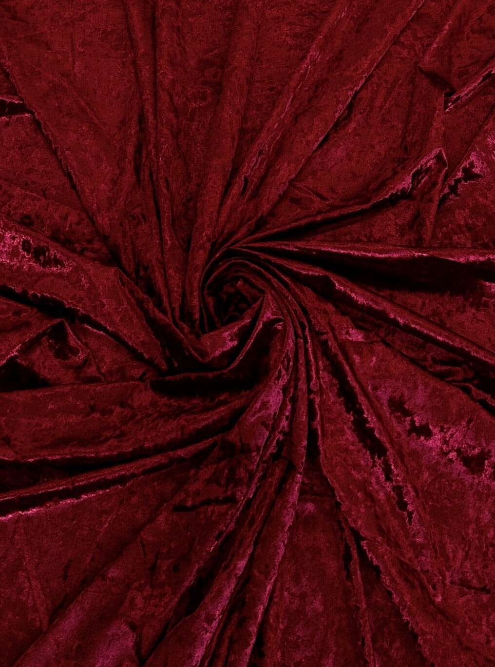 Stretch Crushed Velvet Burgundy