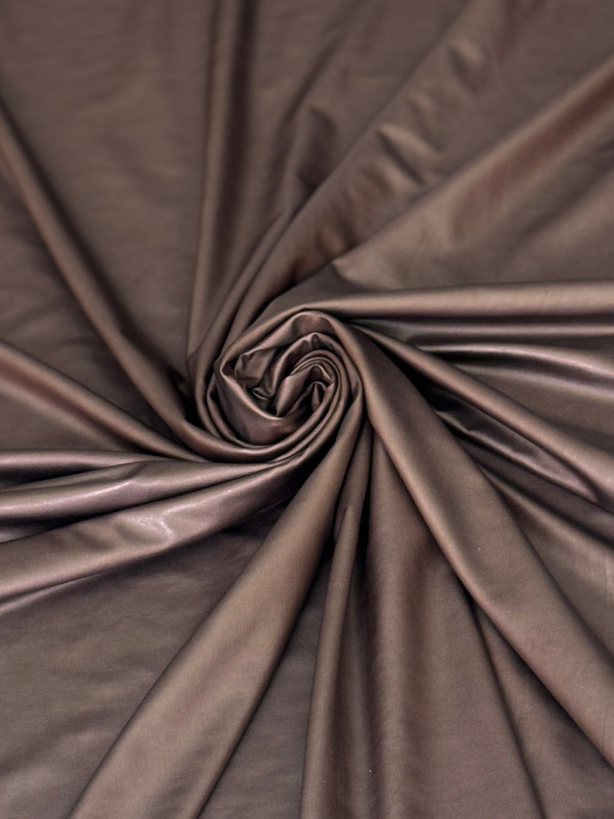 4-Way Stretch Faux Leather Chocolate Brown