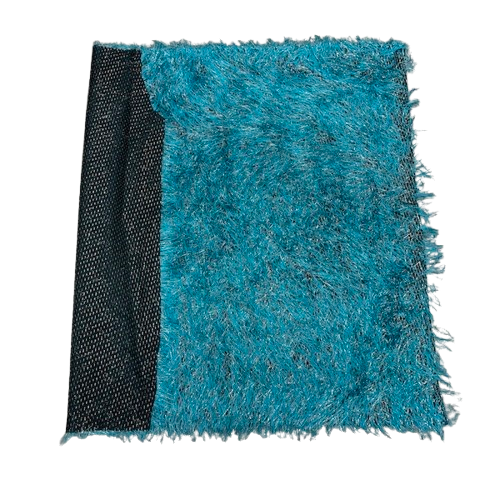 Metallic Faux Fur Tinsel Ostrich Feather Polyester Fabric - Metallic Faux Ostrich Feather, 54" Width (1 Yard)