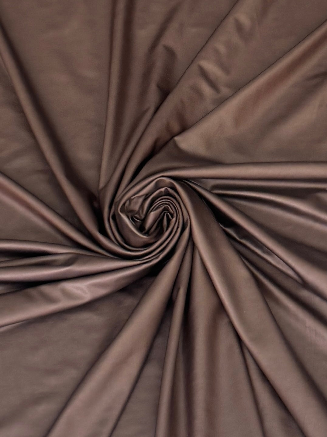 4-Way Stretch Faux Leather Chocolate Brown