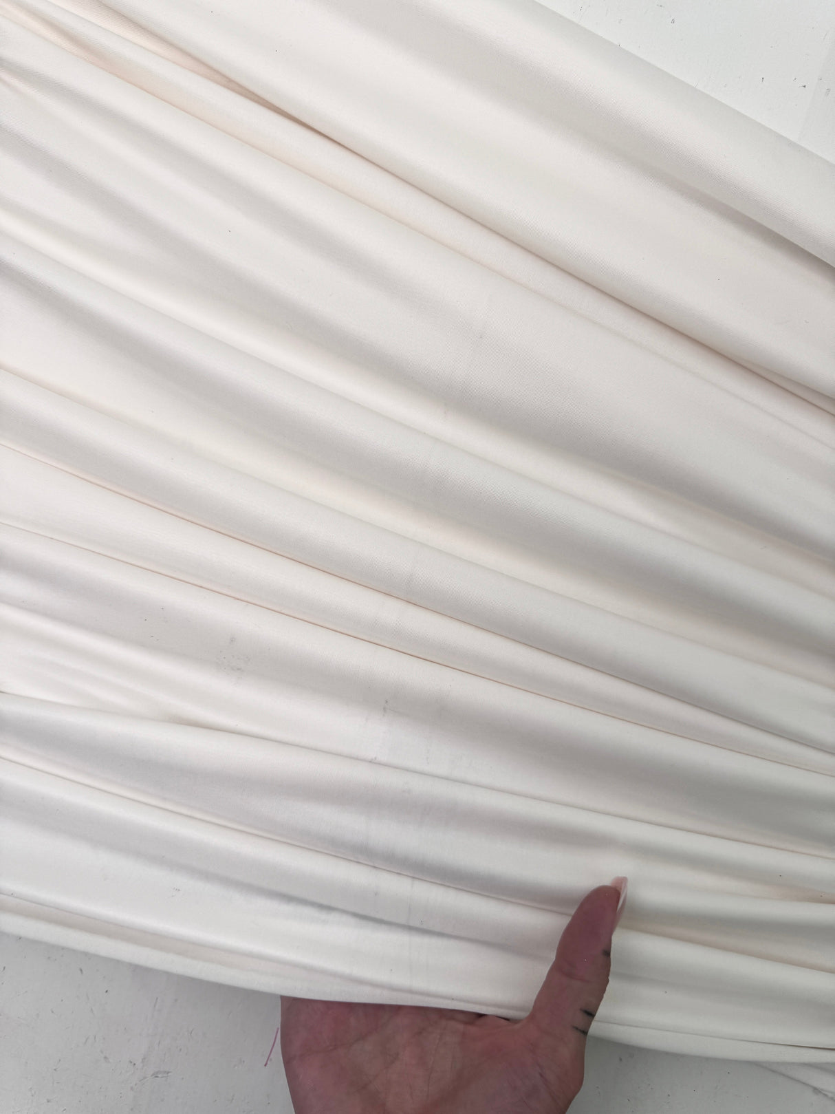 Ivory 4-Way Stretch Faux Leather