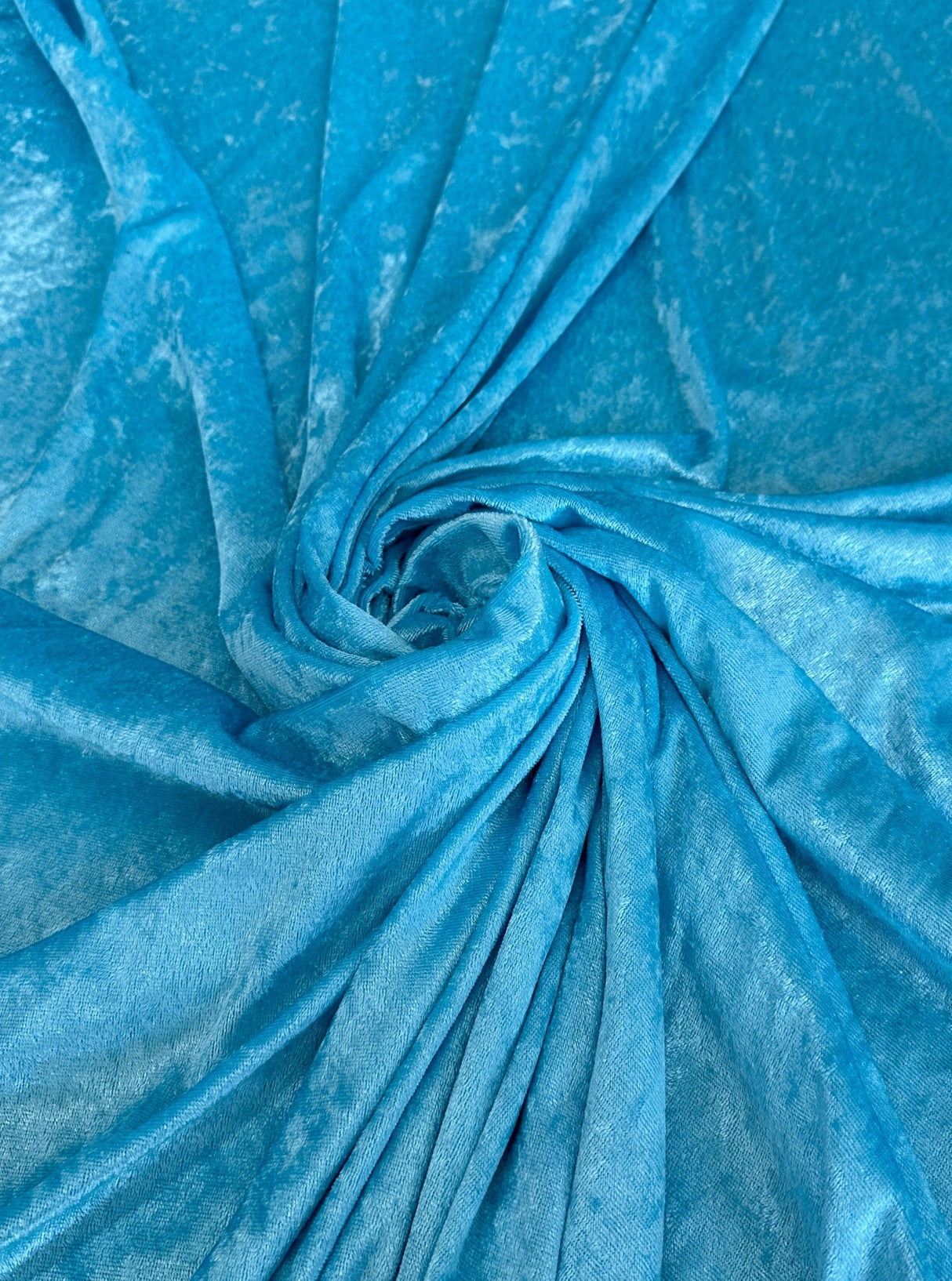 Turquoise Stretch Crushed Velvet