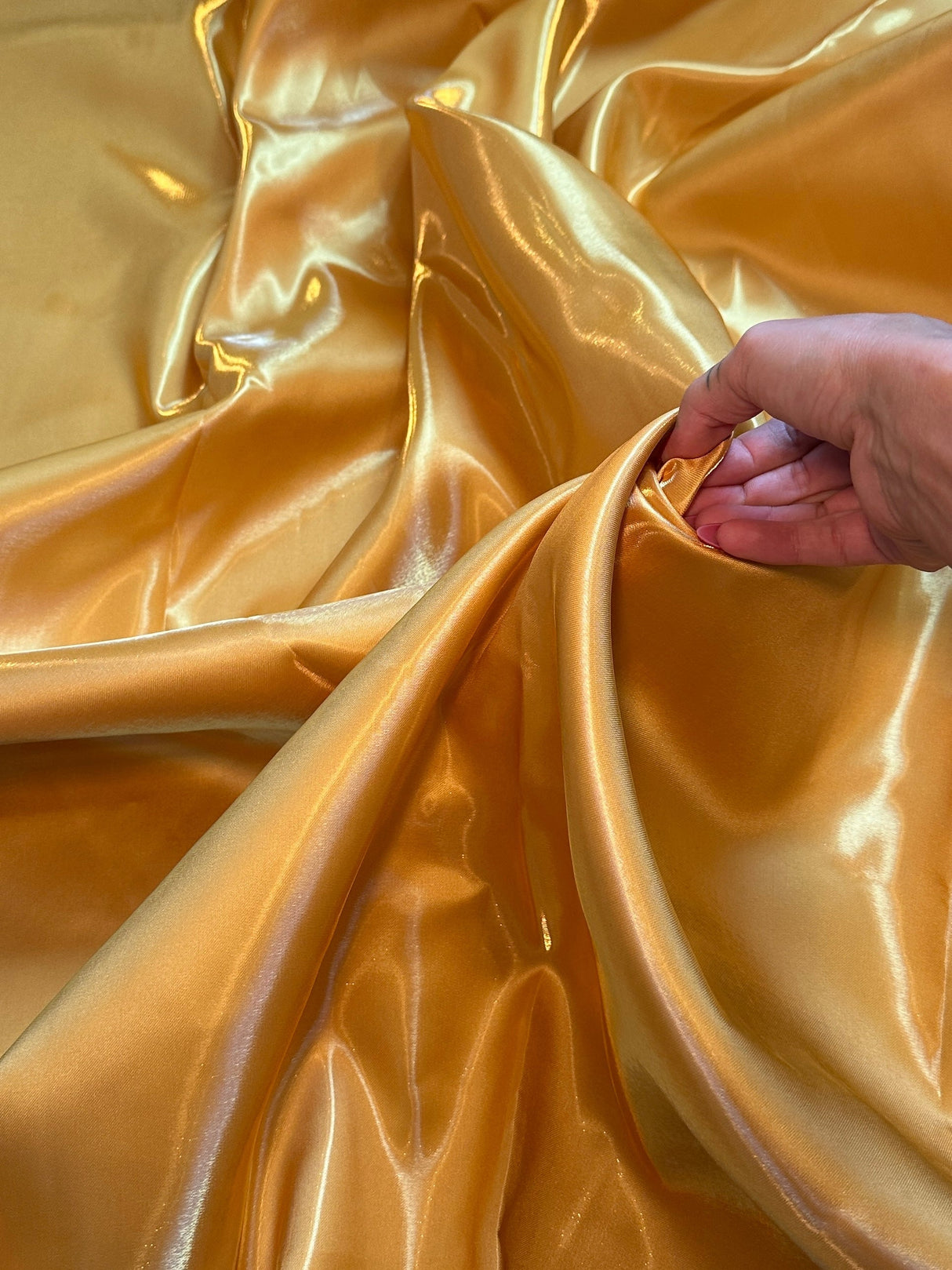Liquid Bridal Satin Deep Gold