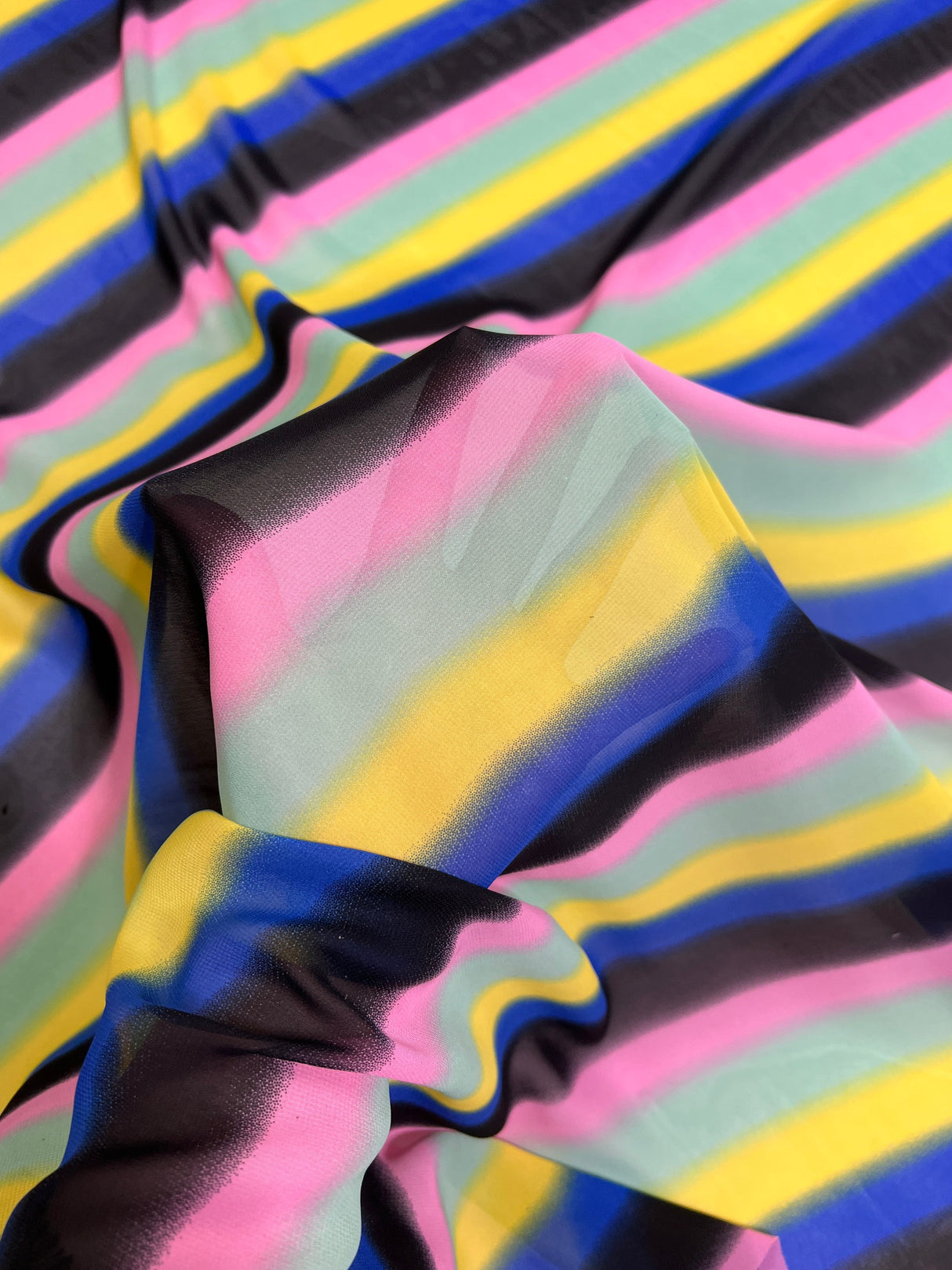 Printed Chiffon Rainbow Multi