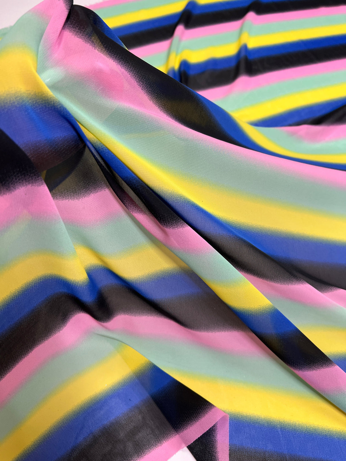 Printed Chiffon Rainbow Multi