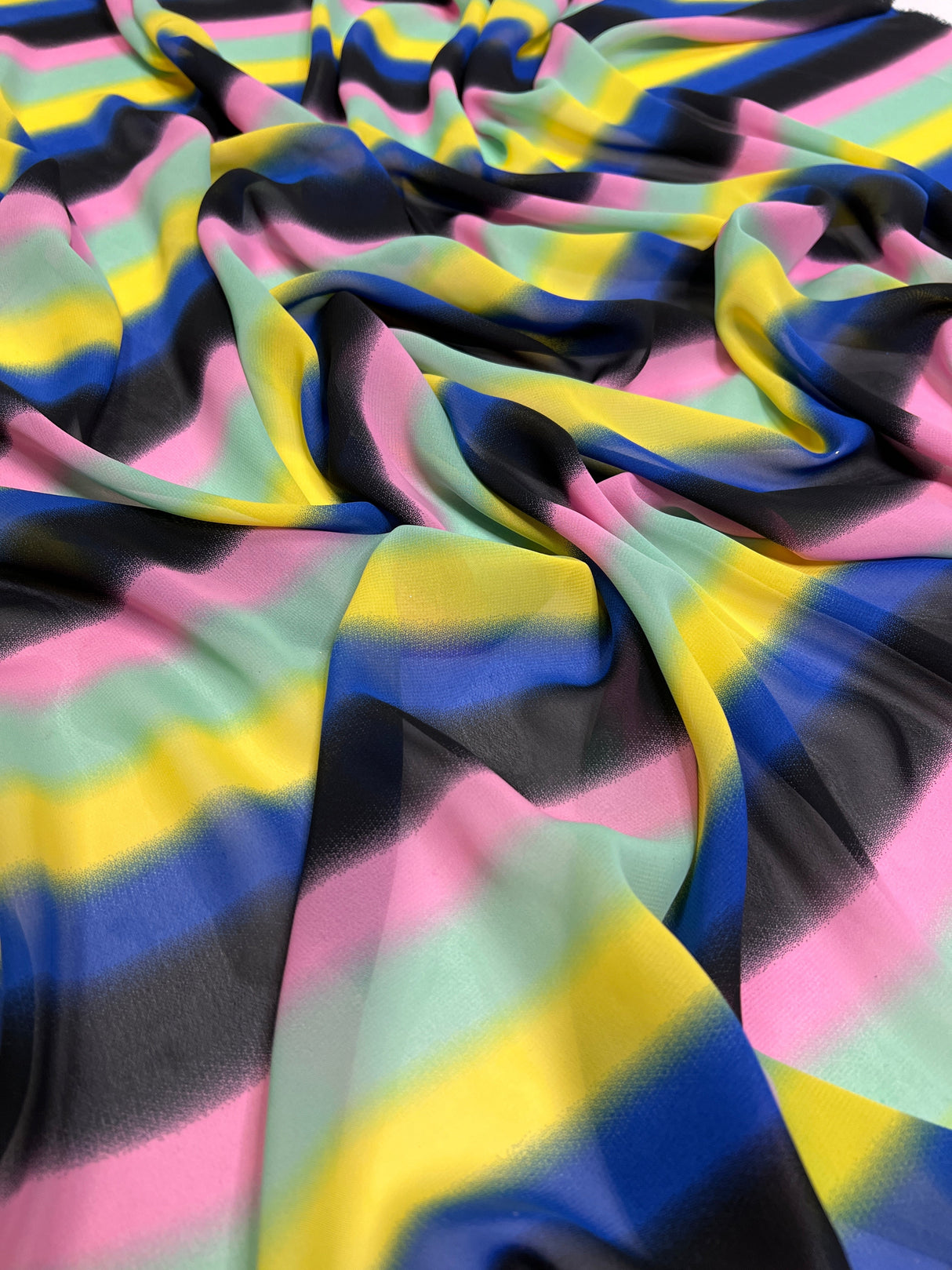 Printed Chiffon Rainbow Multi