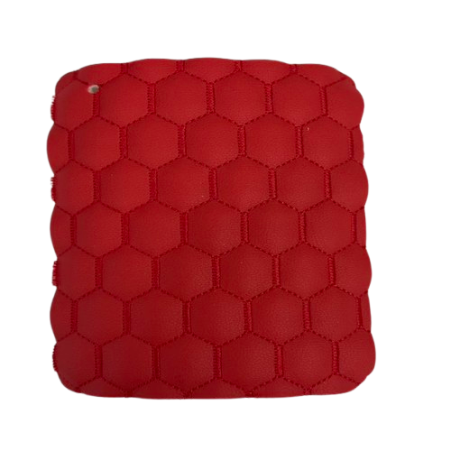 Honeycomb Hexagon Quilted Foam Backed Faux Leather Vinyl Fabric - Quilted Honeycomb Hexagon Pattern, 54" Width (1 Yard)