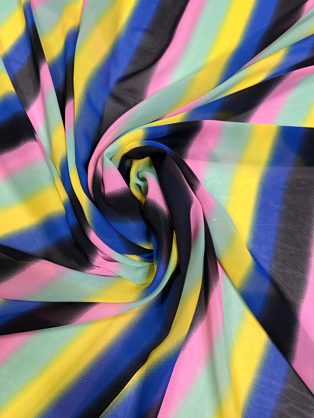 Printed Chiffon Rainbow Multi