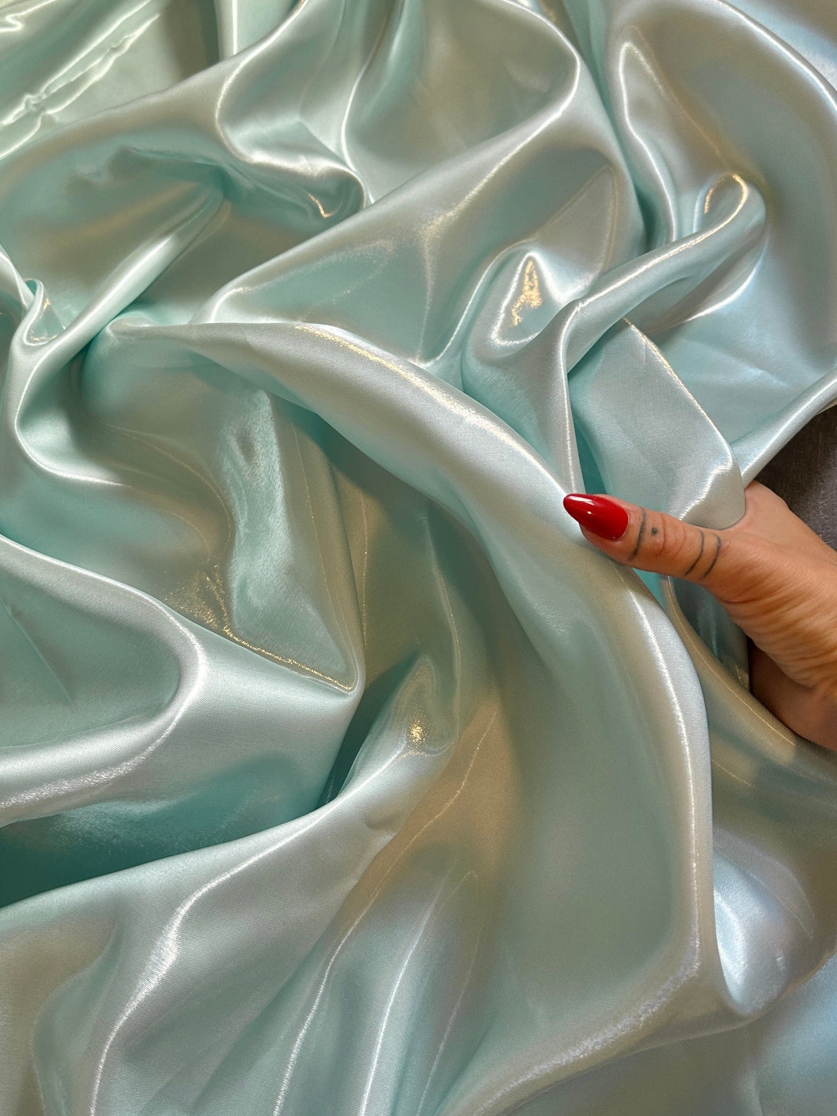 Liquid Bridal Satin Mint Green