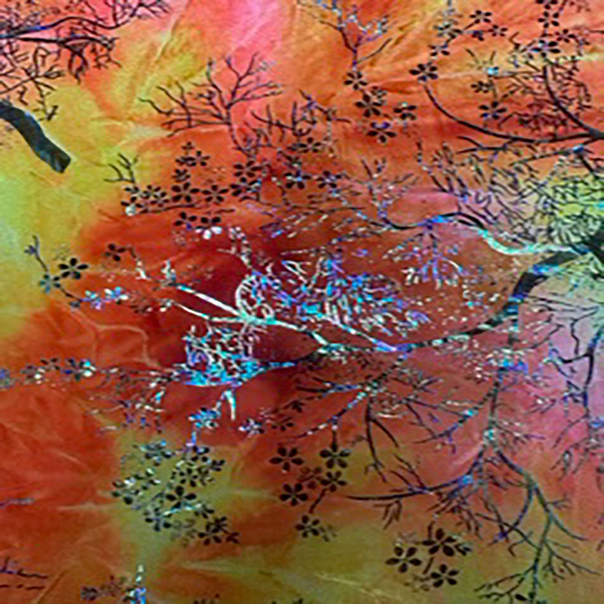 Stretch Polyester Spandex Tie-Dye Velvet Fabric 60"