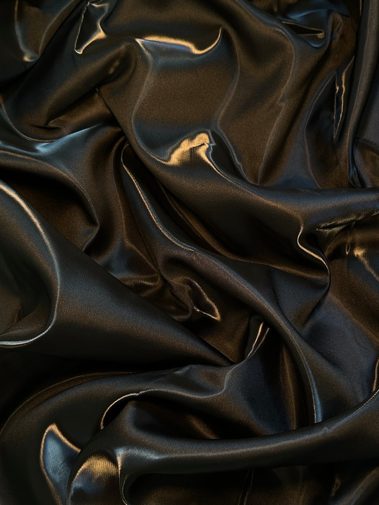 Liquid Bridal Satin Black