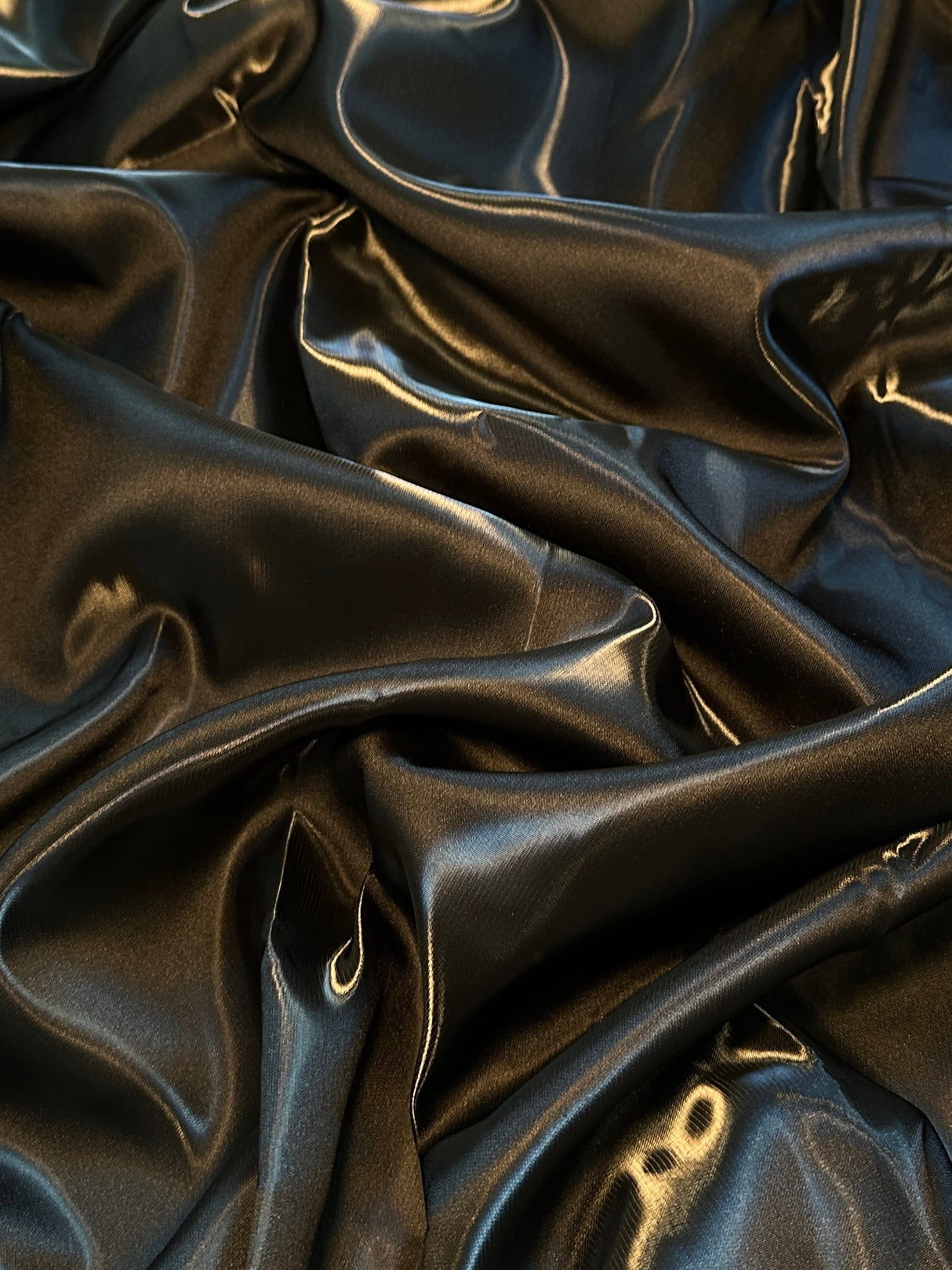 Liquid Bridal Satin Black