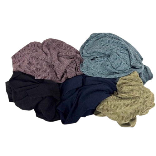 Hacci Sweat Knit Fabric Stripe 58" 4-Way Stretch