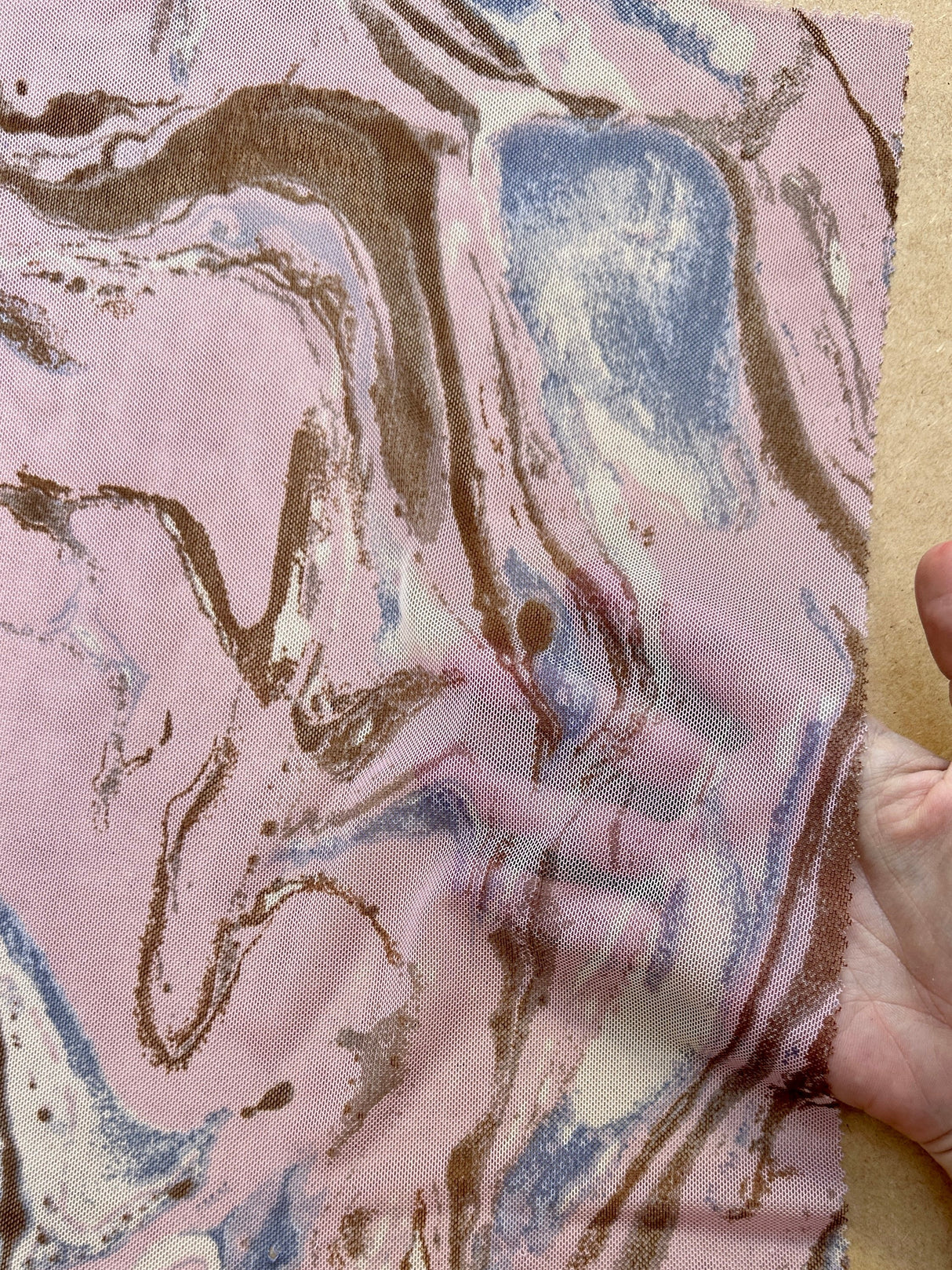 Power Mesh Blush Pink Marble