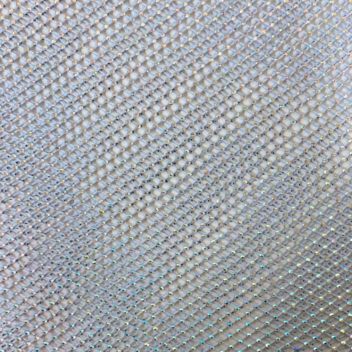 Rhinestone Fishnet Lace Fabric