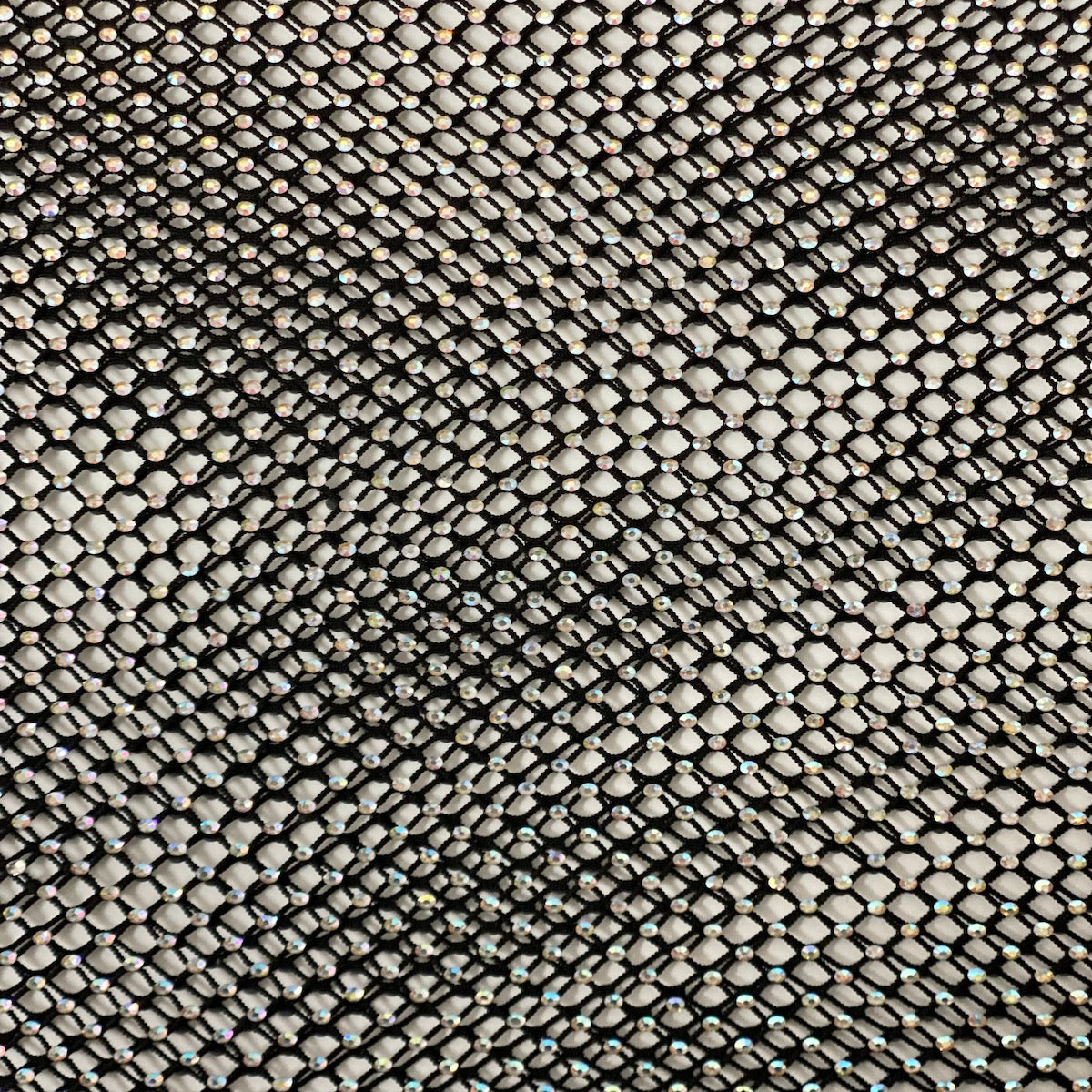 Rhinestone Fishnet Lace Fabric