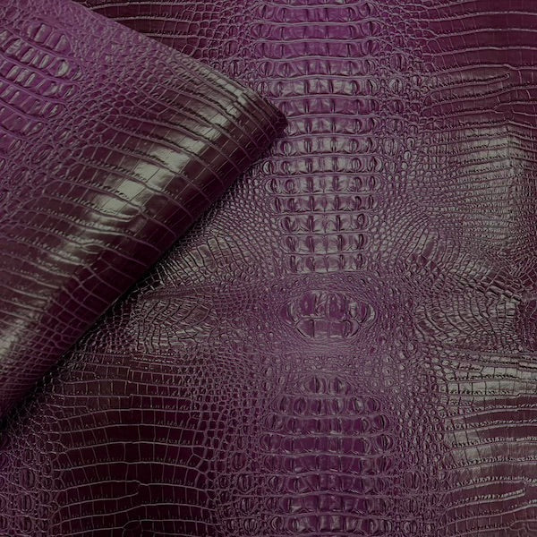 Faux Leather Vinyl Fabric 3D Embossed Gator