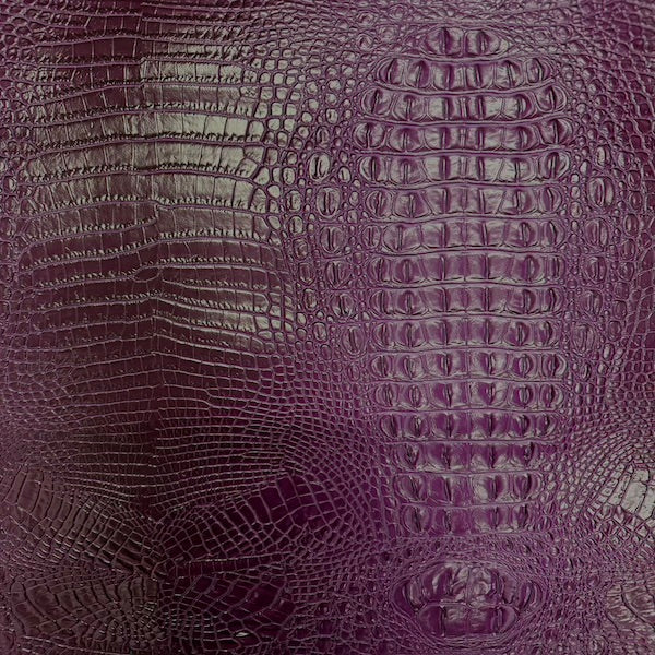 1 Yard Amazon 3D Embossed Gator Faux Leather Vinyl Fabric