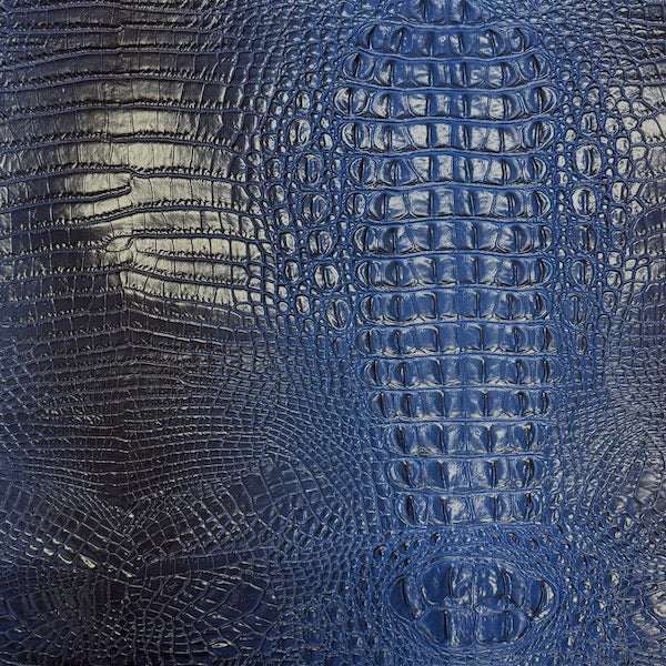 3D Embossed Gator Faux Leather Vinyl Fabric 56" Wide, Heavyweight Upholstery & Décor