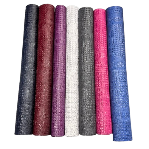 1 Yard Amazon 3D Embossed Gator Faux Leather Vinyl Fabric
