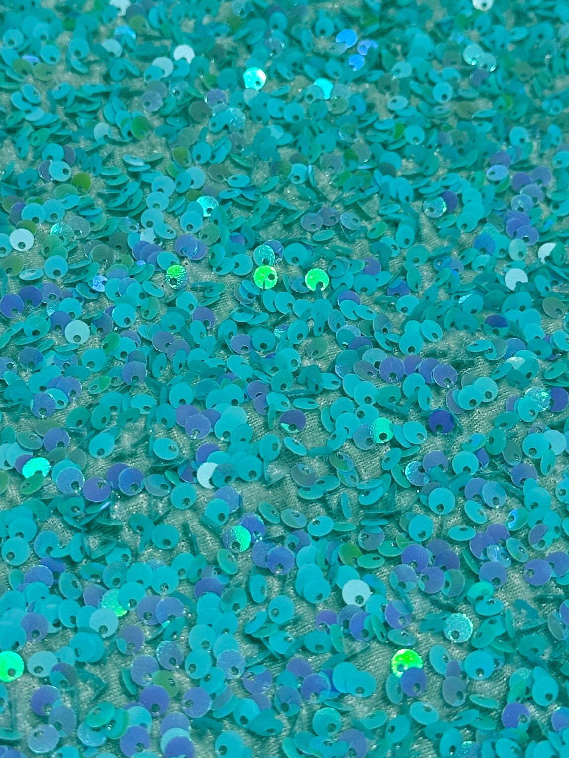 Stretch Sequin on Velvet Tiffany Blue