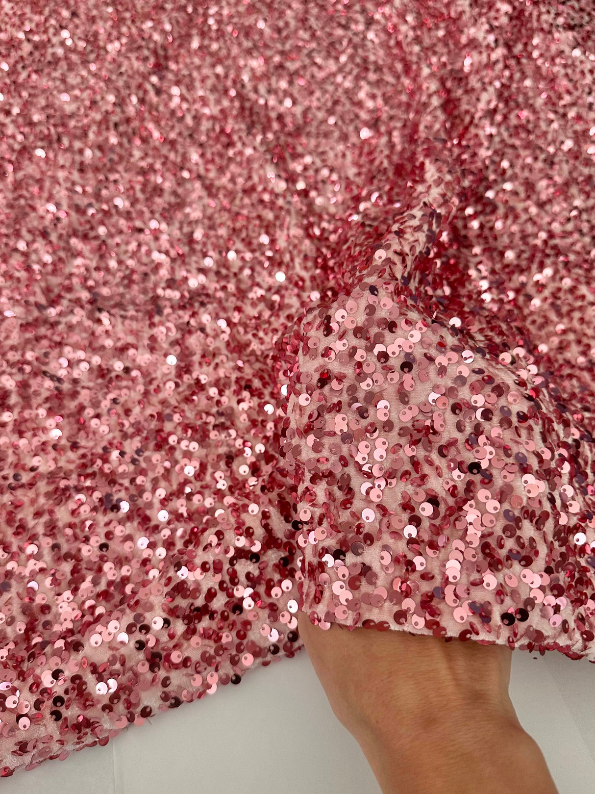 Sequin Velvet Blush