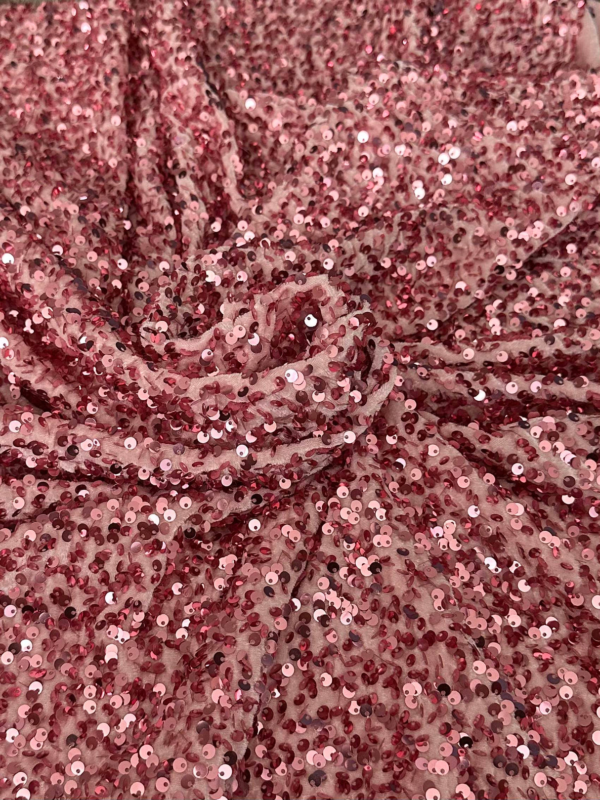 Sequin Velvet Blush