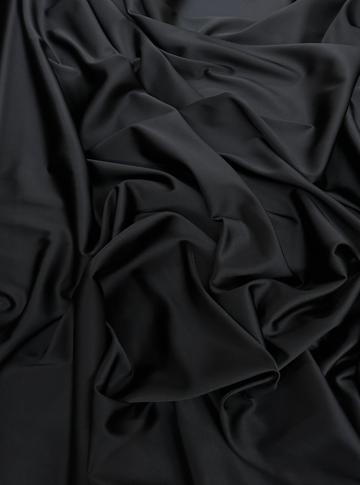 Black Stretch Crepe Back Satin