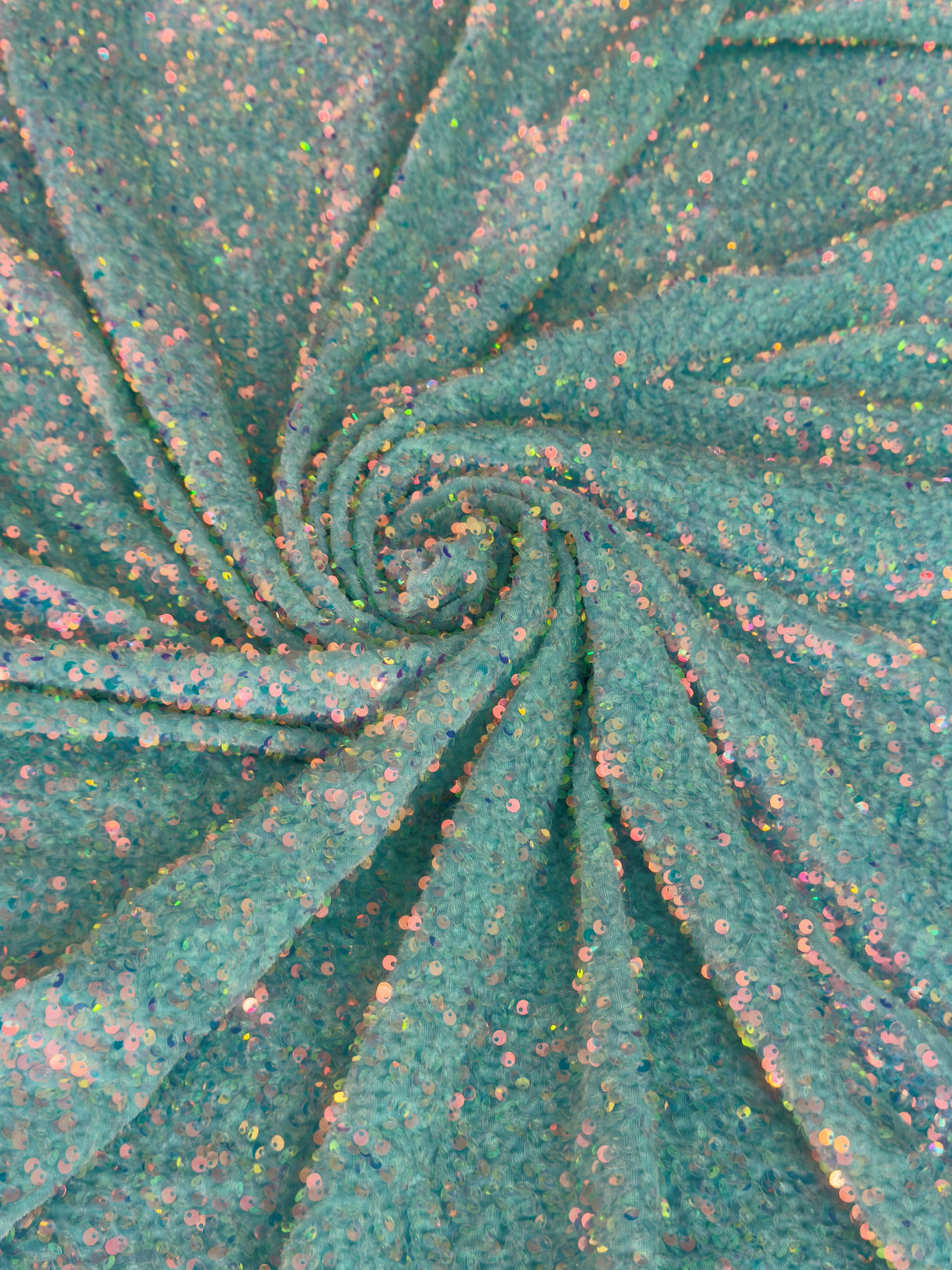 Mint Sequin on Velvet