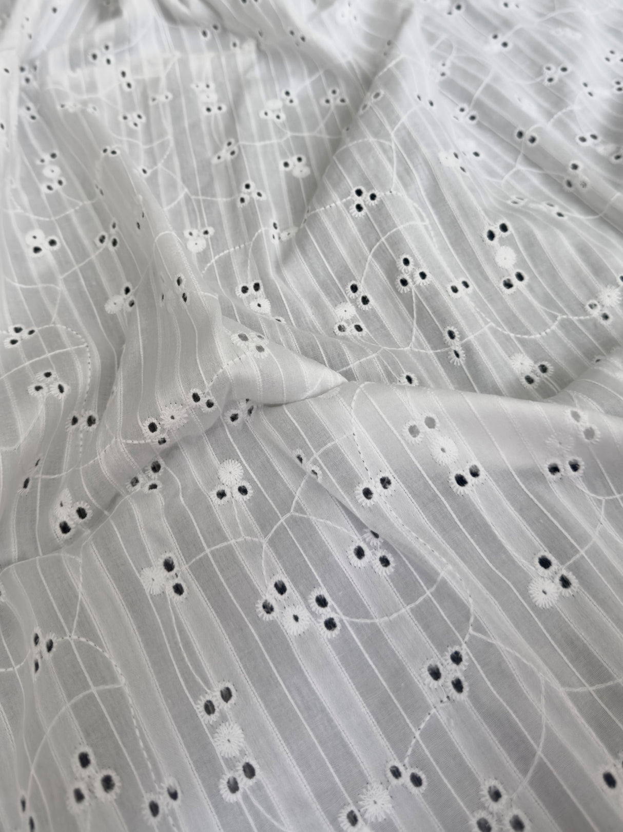 Embroidered Floral Cotton Eyelet