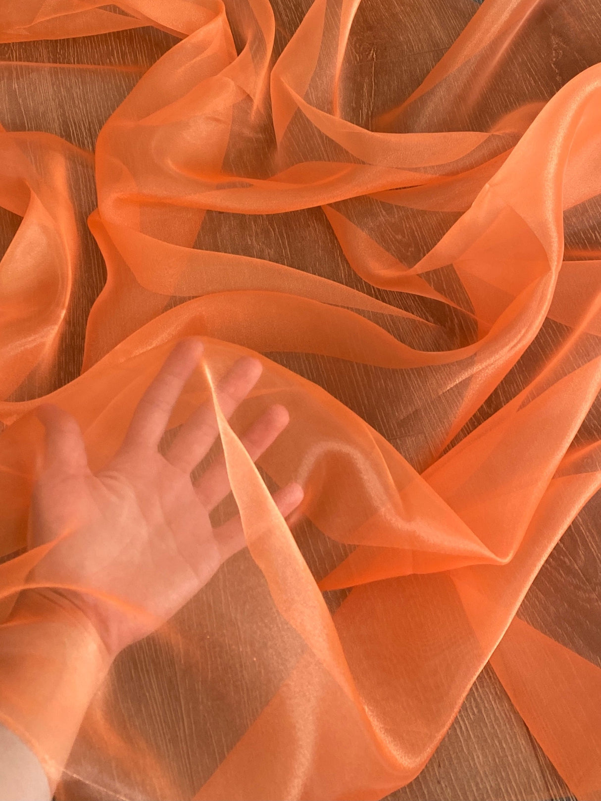 Orange Crystal Organza