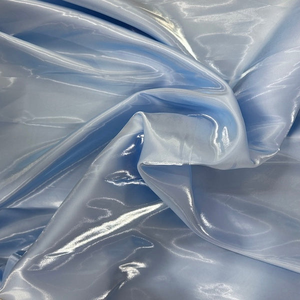 Bridal Satin Fabric Crystalized Reflective Liquid