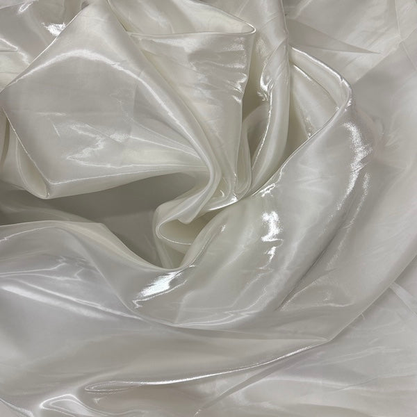 Crystalized Reflective Liquid Bridal Satin Fabric - 100 Percent Polyester Fabric, Solid, 59/60" Width (1 Yard)