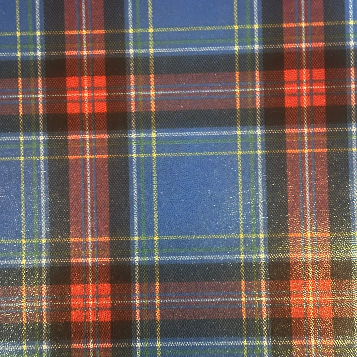 Plaid Foil Polyester Spandex Tricot Fabric