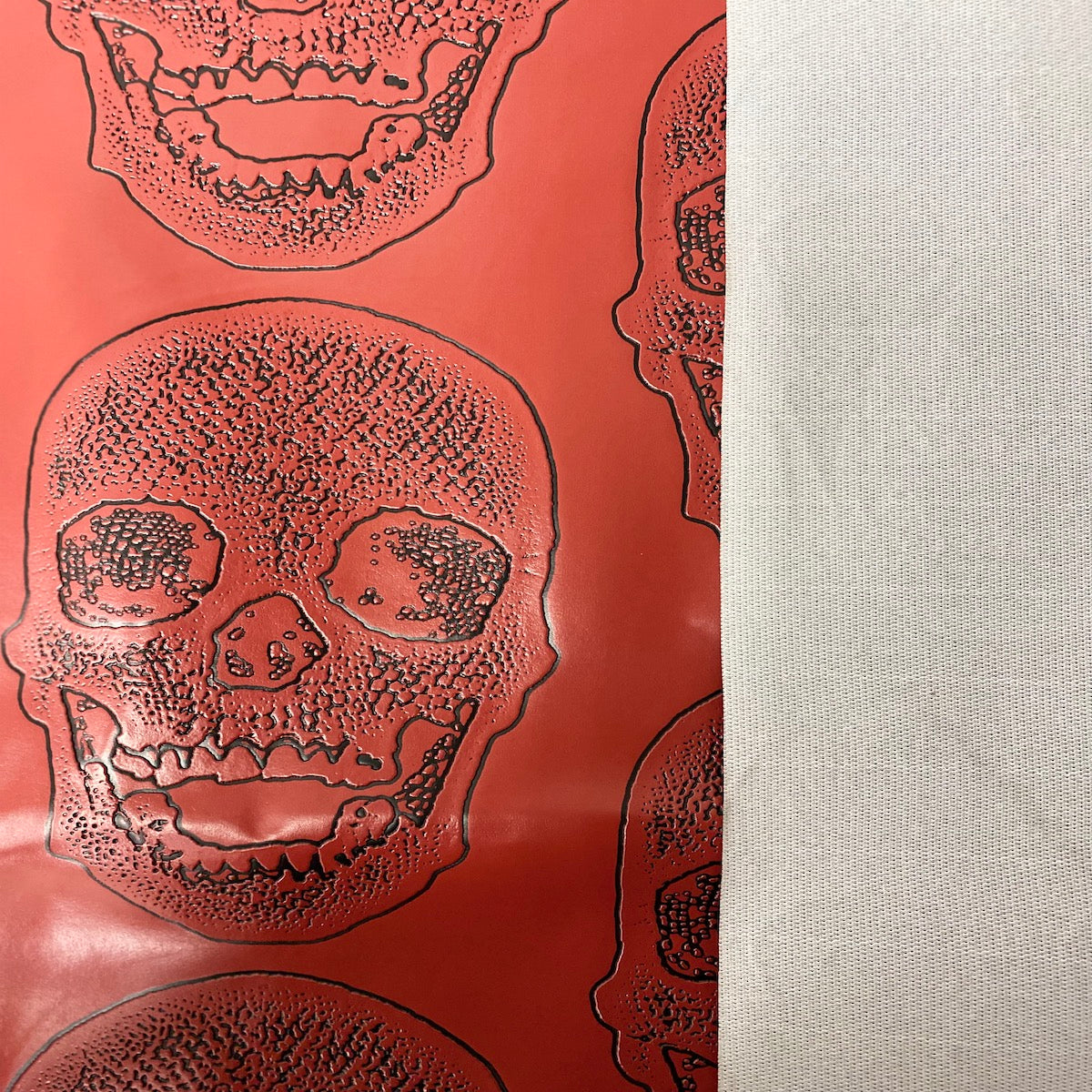 Vinyl Fabric Skeleton Skull Print